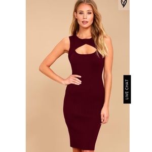 Lulu's Burgundy Mini Dress